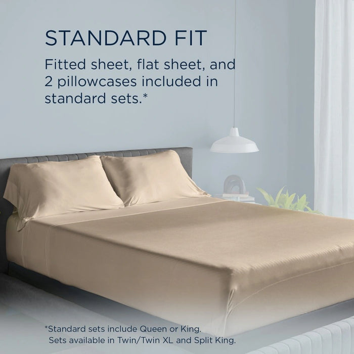 TEMPUR breeze cooling Sheet Set Sandstone