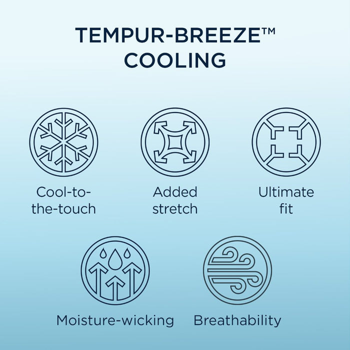Tempur-Pedic Breeze Pillowcase Set - Sleepy Blue