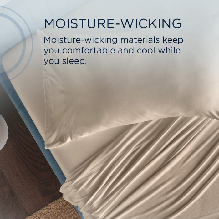 TEMPUR Rayon from Bamboo Sheet Set Sandstone