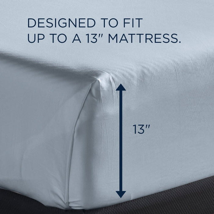 TEMPUR Classic Cotton Sheet Set Sleepy Blue