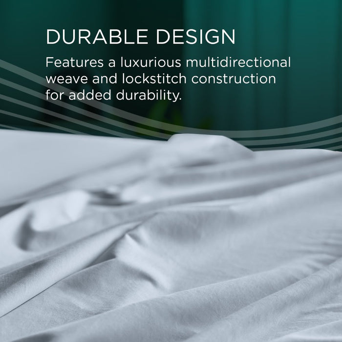 TEMPUR-Adapt Luxe Egyptian Cotton Sheets - Sleepy Blue