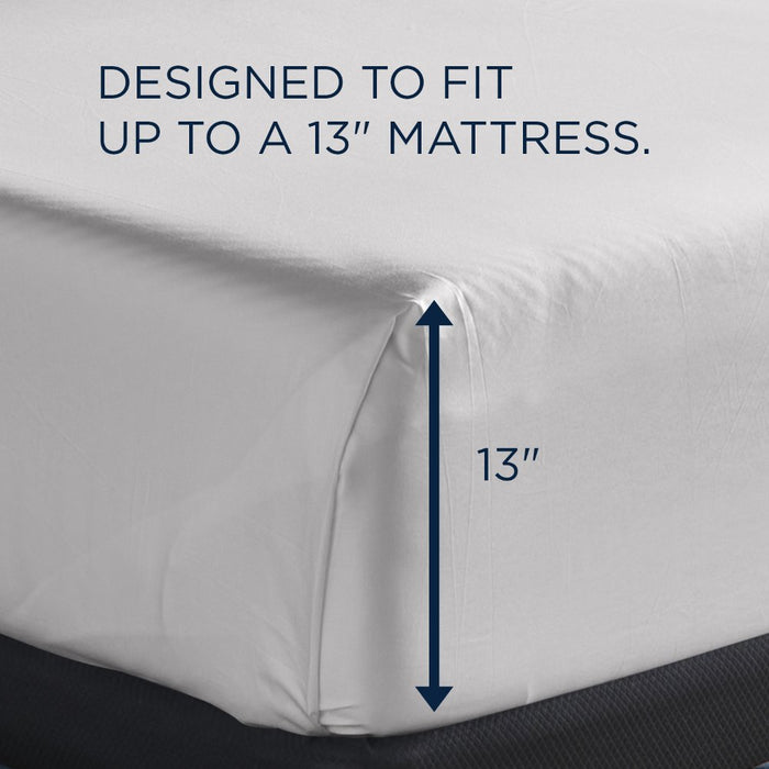 TEMPUR Luxe Egyptian Cotton Sheet Set White