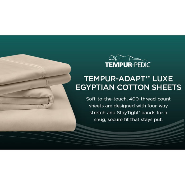 TEMPUR-Adapt Luxe Egyptian Cotton Sheets - Graphite