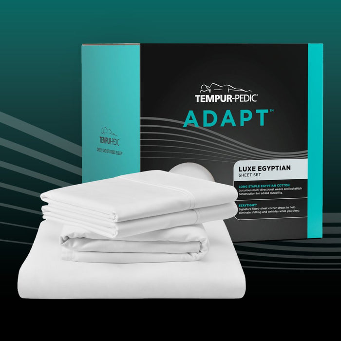 TEMPUR-Adapt Luxe Egyptian Cotton Sheets - White