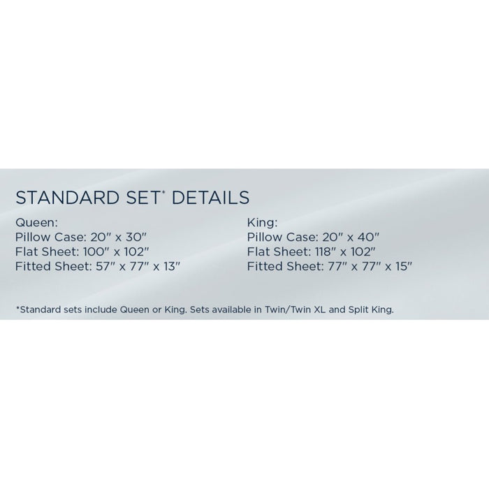 TEMPUR Rayon from Bamboo Sheet Set Vintage Indigo