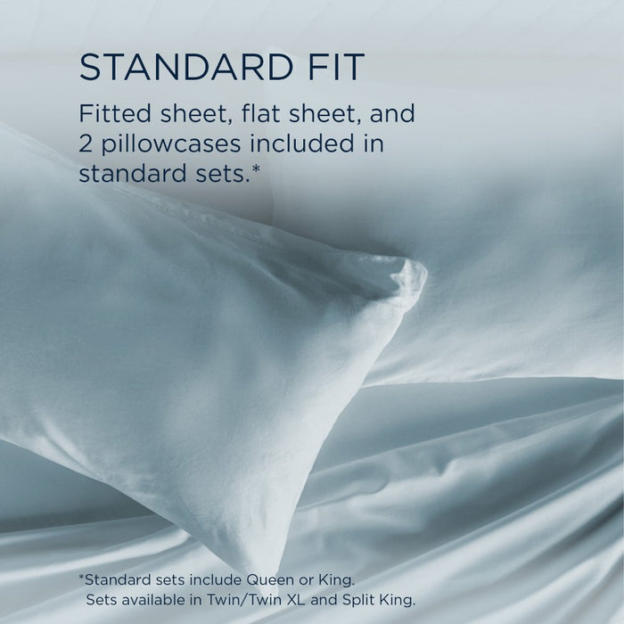TEMPUR Classic Cotton Sheet Set Sleepy Blue