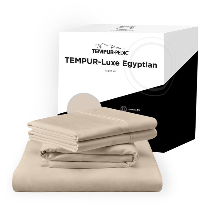 TEMPUR Luxe Egyptian Cotton Sheet Set Sandstone