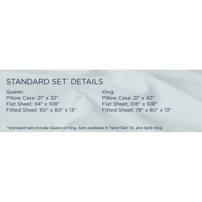 TEMPUR Luxe Egyptian Cotton Sheet Set White