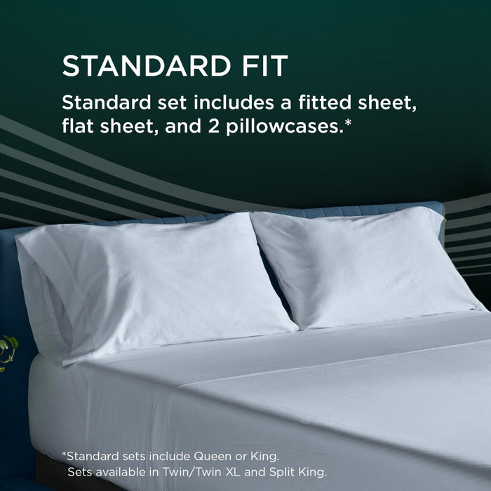 TEMPUR-Adapt Luxe Egyptian Cotton Sheets - Sleepy Blue