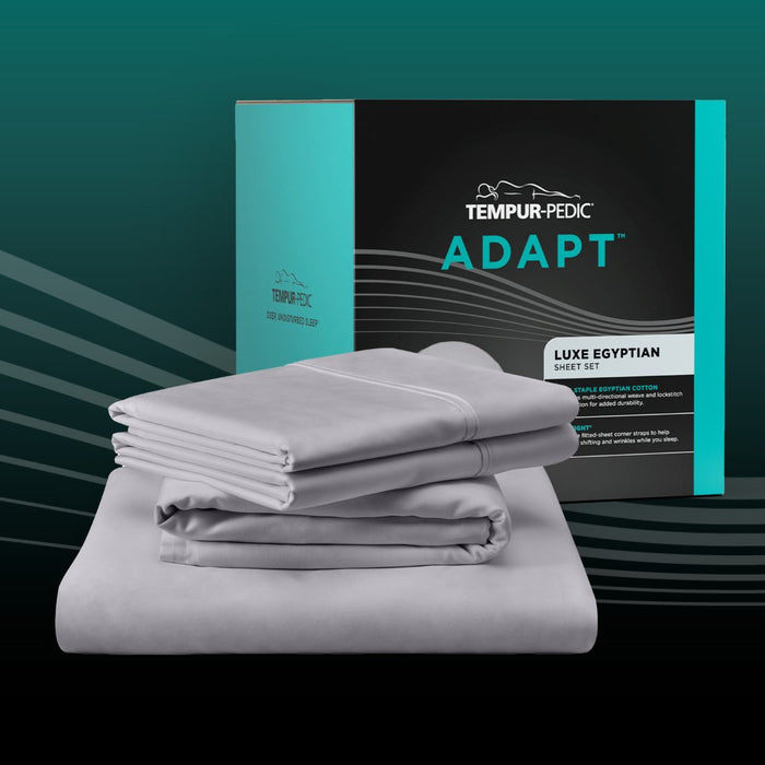 TEMPUR-Adapt Luxe Egyptian Cotton Sheets - Graphite