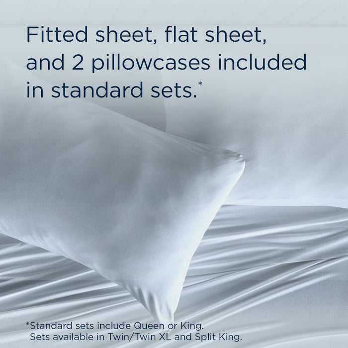TEMPUR Rayon from Bamboo Sheet Set Sleepy Blue