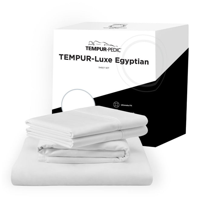 TEMPUR Luxe Egyptian Cotton Sheet Set White