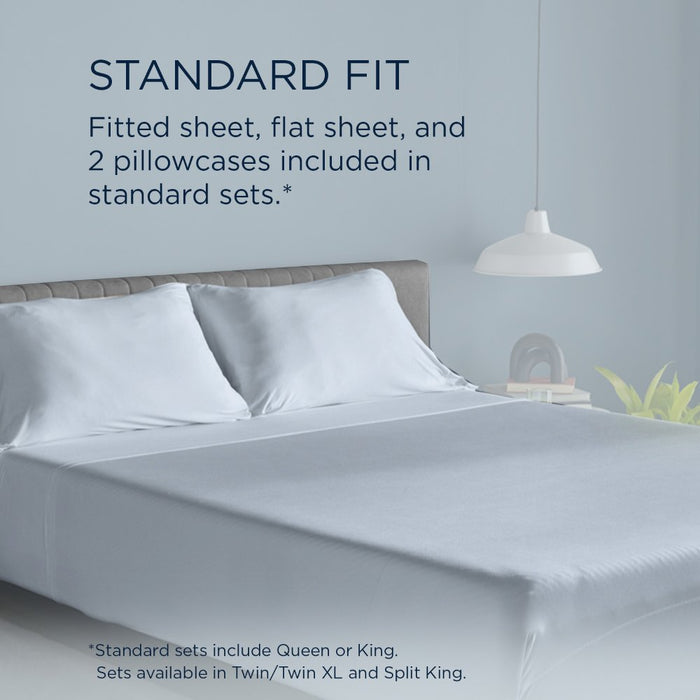 TEMPUR breeze cooling Sheet Set Sleepy Blue