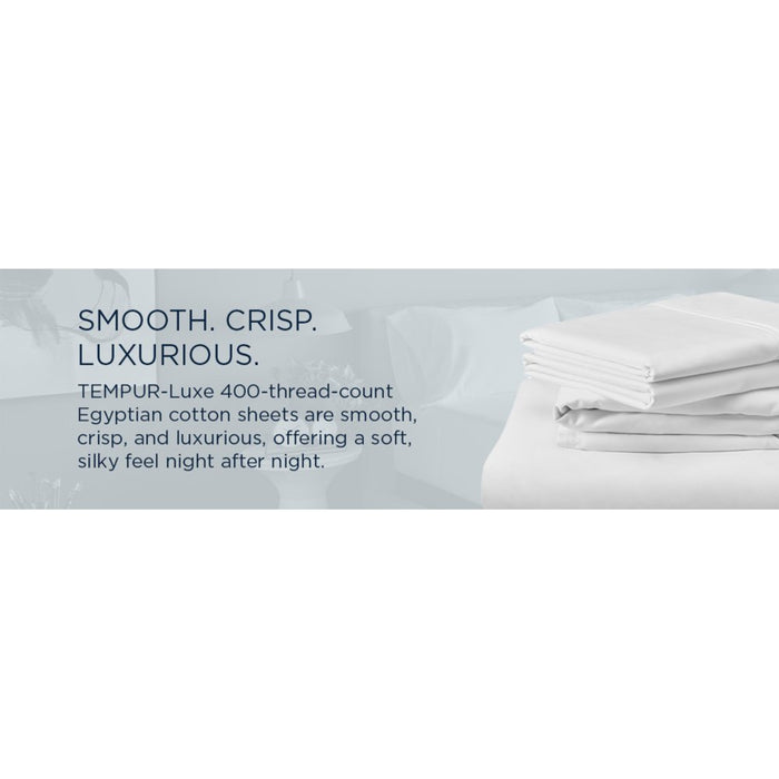 TEMPUR Luxe Egyptian Cotton Sheet Set Silver Mist