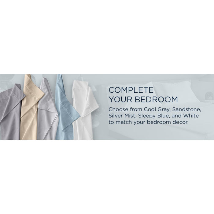 TEMPUR Luxe Egyptian Cotton Sheet Set Silver Mist