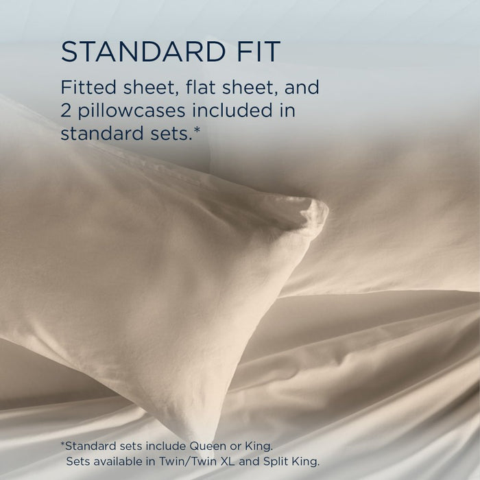 TEMPUR Classic Cotton Sheet Set Sandstone