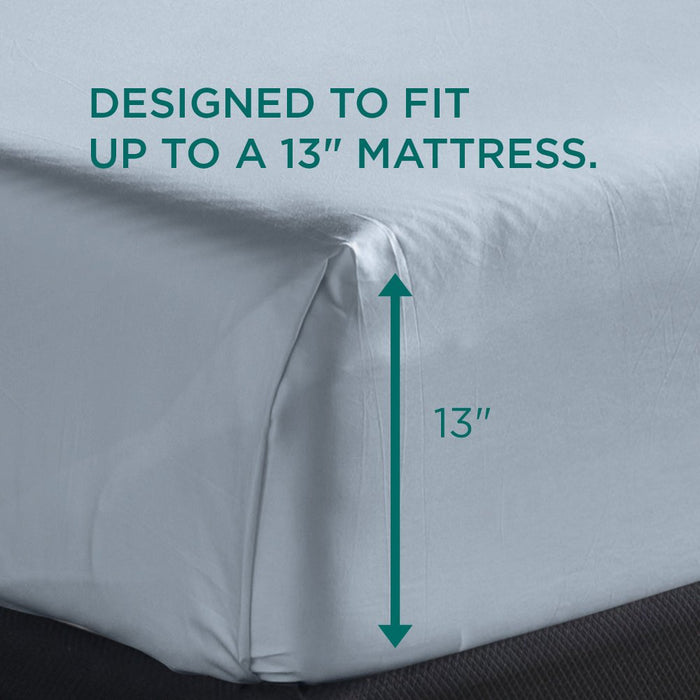 TEMPUR-Adapt Luxe Egyptian Cotton Sheets - Sleepy Blue