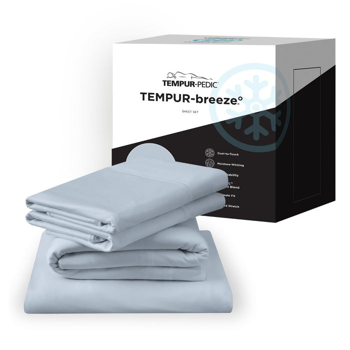 TEMPUR breeze cooling Sheet Set Sleepy Blue