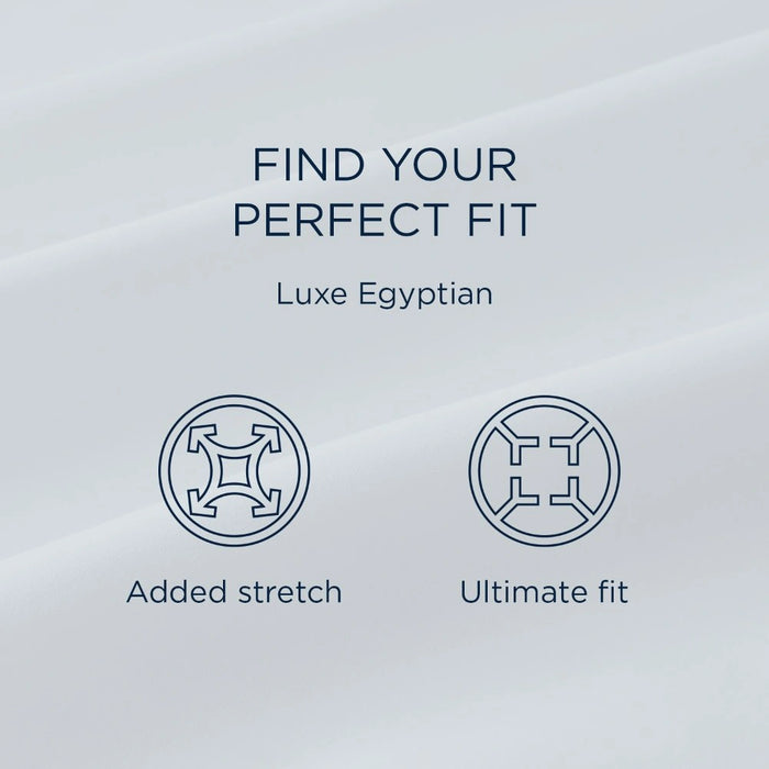TEMPUR Luxe Egyptian Cotton Sheet Set Silver Mist