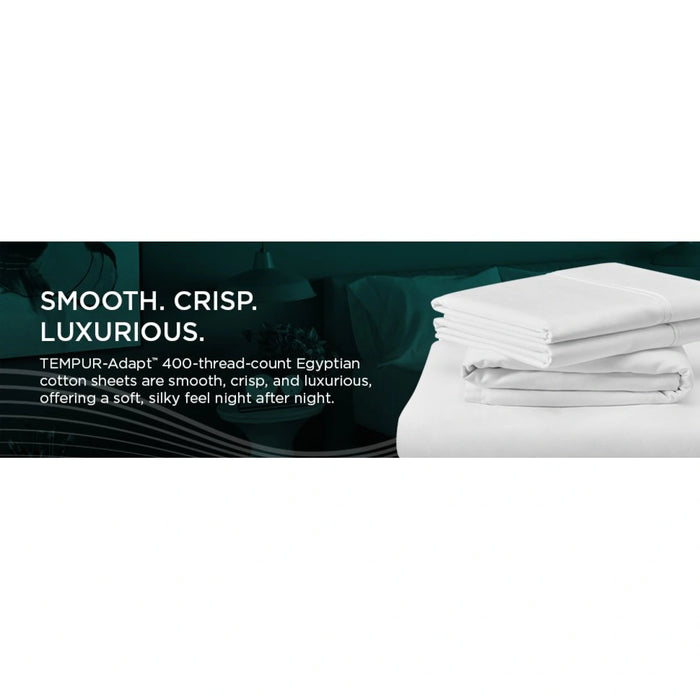 TEMPUR-Adapt Luxe Egyptian Cotton Sheets - White