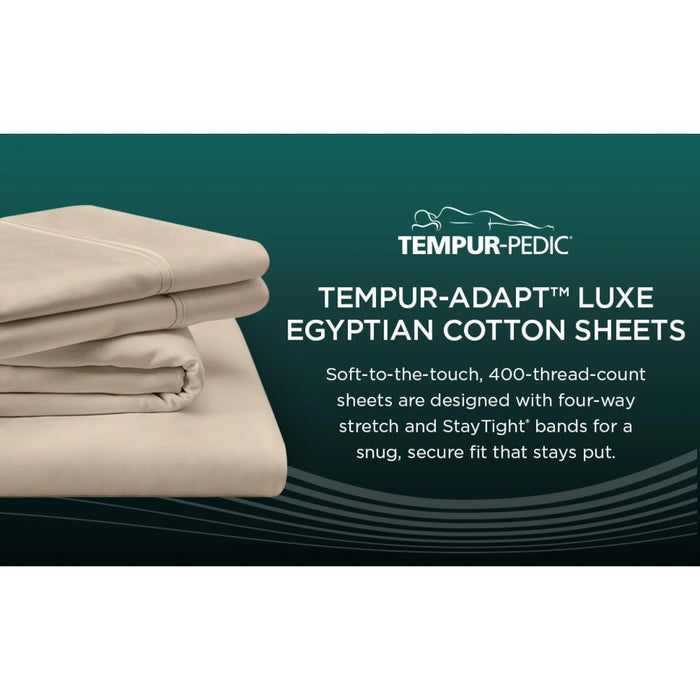 TEMPUR-Adapt Luxe Egyptian Cotton Sheets - Graphite