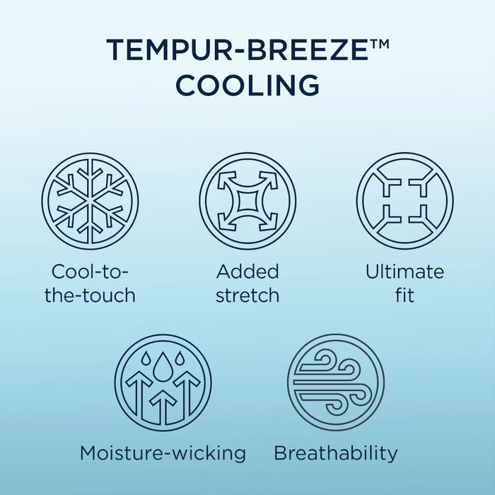 Tempur-Pedic Breeze Pillowcase Set - Sleepy Blue