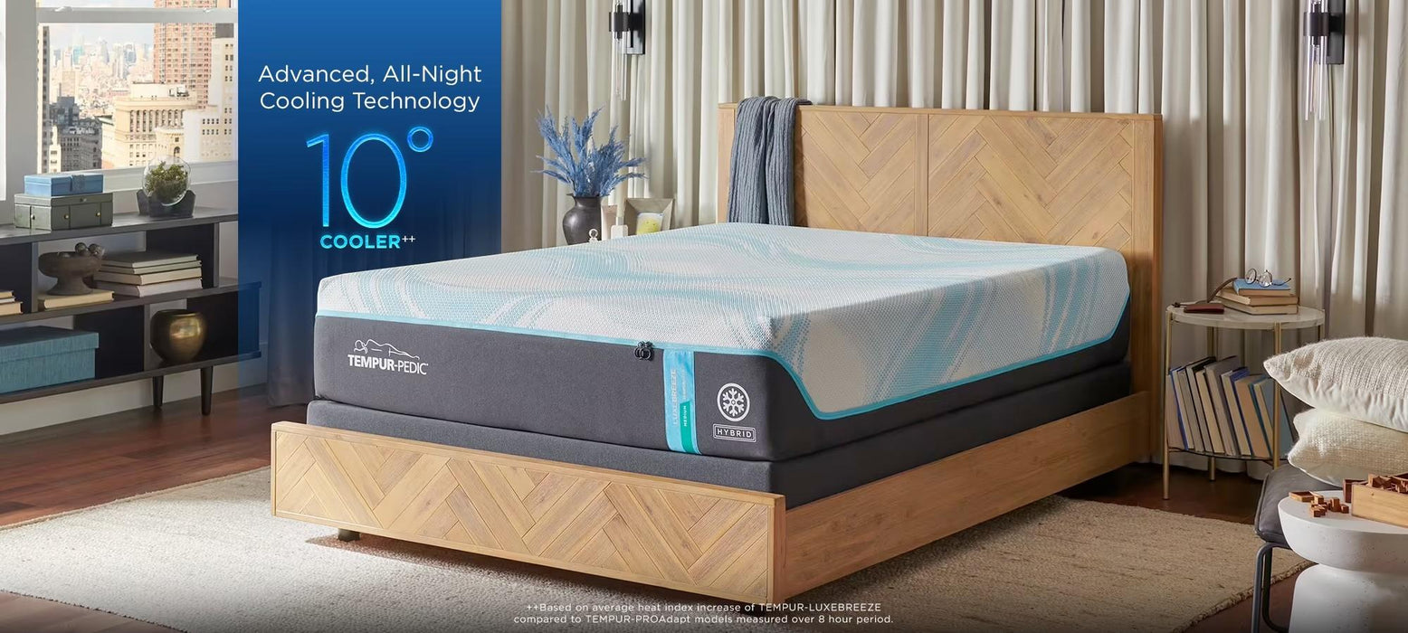 Tempur-Pedic LuxeBreeze Medium Hybrid Mattress - Luxury Mattress Outlet (CA)