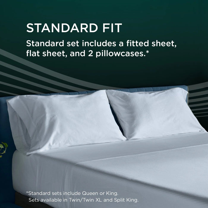 TEMPUR-Adapt Luxe Egyptian Cotton Sheets - Sleepy Blue