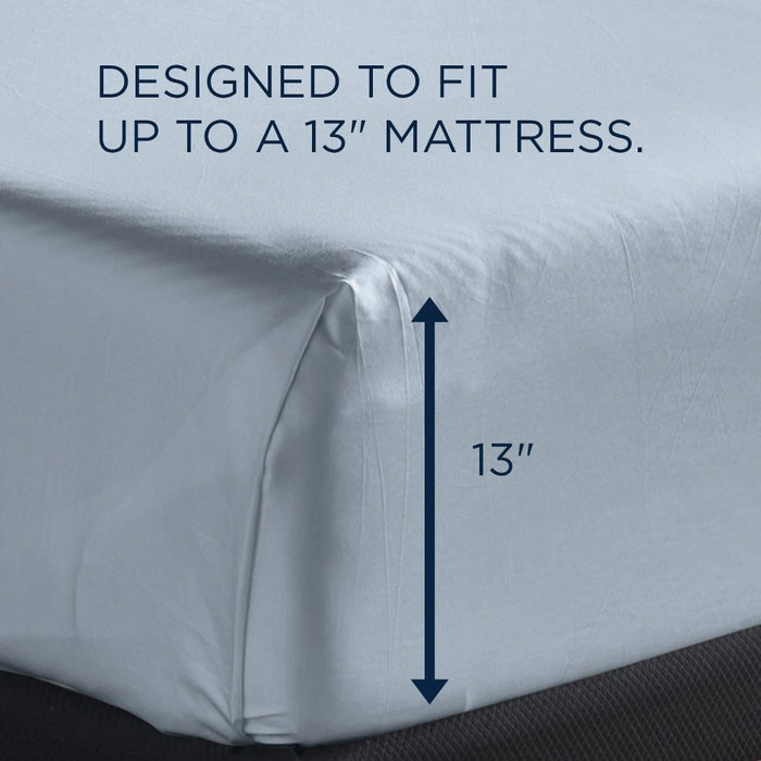 TEMPUR Classic Cotton Sheet Set Sleepy Blue