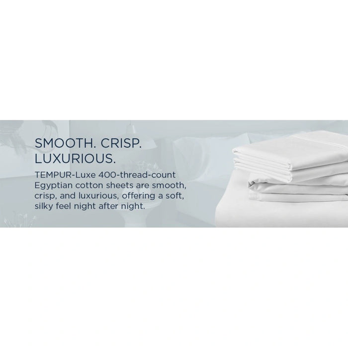 TEMPUR Luxe Egyptian Cotton Sheet Set Silver Mist
